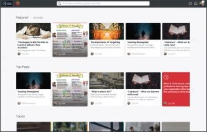 Modern Learners Community screen - features