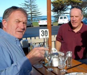 Bruce and Will lunch in Australia