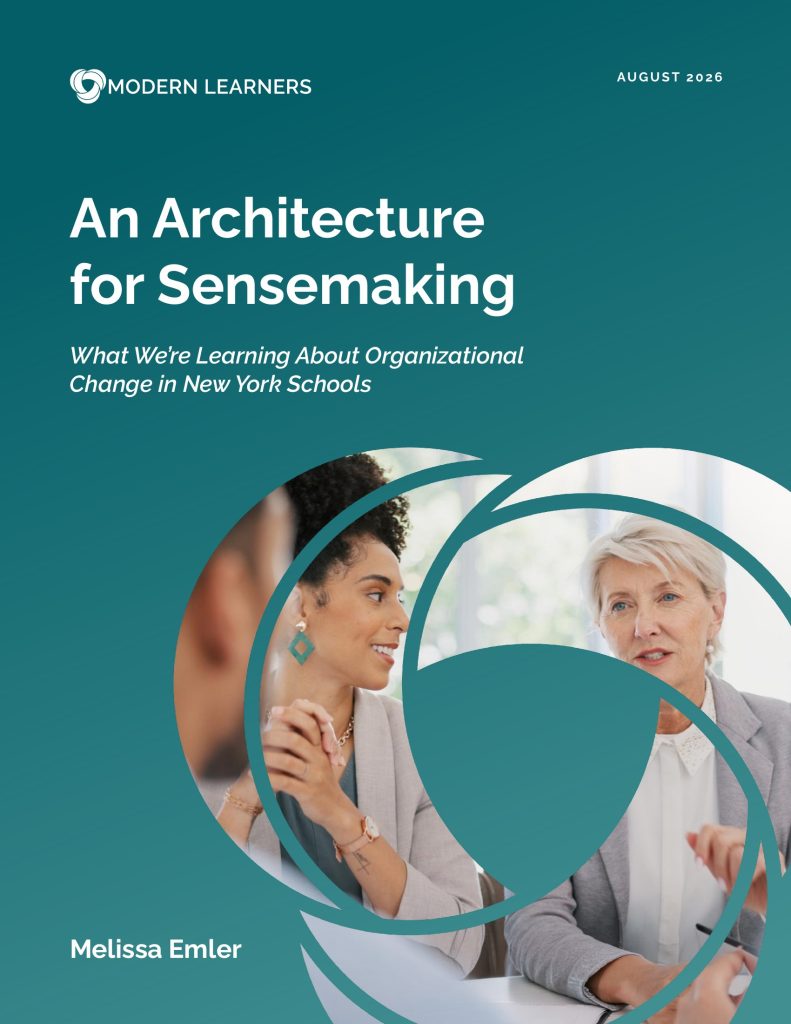 Cover of the whitepaper An Architecture for Sensemaking by Melissa Emler
